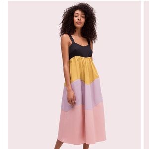 Kate Spade Scalloped Block Midi Dress Size L(NWT)